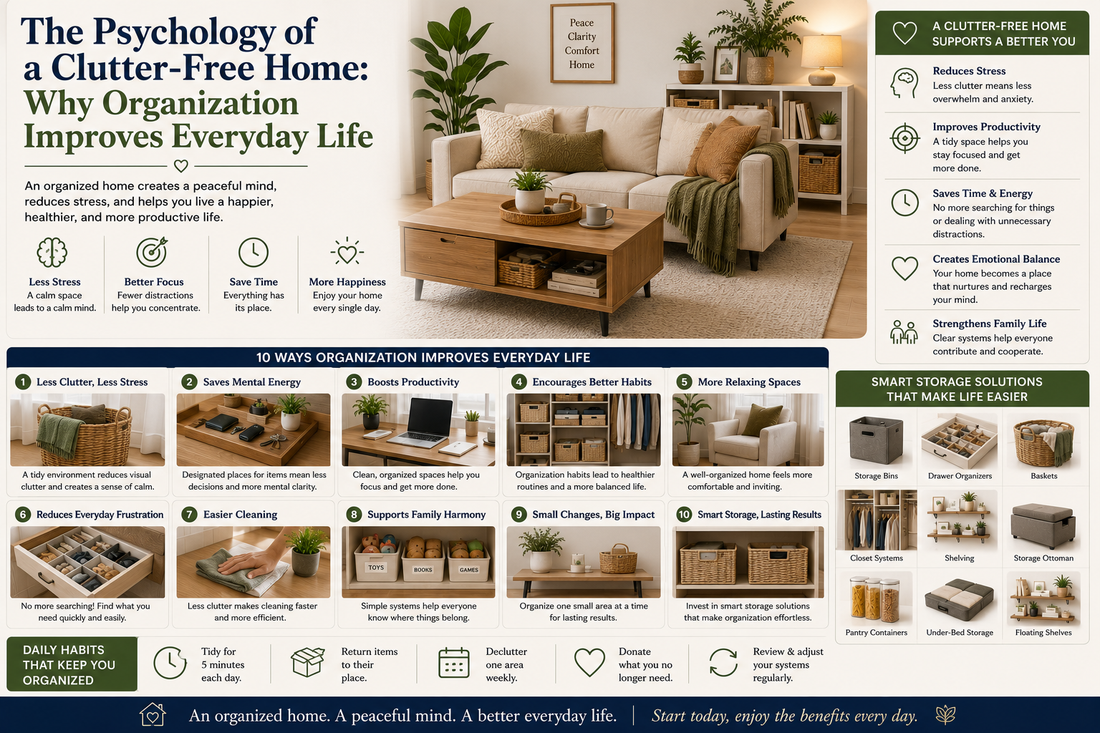 The Psychology of a Clutter-Free Home: Why Organization Improves Everyday Life