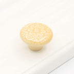 HUAMULAN 15 PCS Cabinet Knobs Glossy Ceramic Dresser Mushroom Table Drawer Cupboard Pull Furniture DIY Wardrobe Solid Color Vintage Handle,with 3 Size Mounting Screws