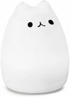 WoneNice Cute Kitty Night Light, Rechargeable Silicone Cute Lamp with Warm White & 7-Color Breathing Modes, Touch Sensor Control, Gift for Women Mom Teen Girls Kids Toddler Baby