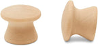 Woodpeckers End Grain Wood Knobs, 1 Inch, Pack of 25 Unfinished Small Wooden Knobs for Cabinets, Dressers, Drawer Pulls, Furniture Replacement, and Crafts