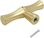 10pcs Cabinet Knobs Single Hole,Bamboo Shape Kitchen Cupboard Dresser Closet Drawer Door Handles Pulls Gold