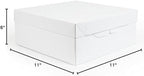 PME, 11 x 6in tall Square Cake Box, Standard, White