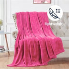 Walensee Fleece Blanket Plush Throw Fuzzy Lightweight (Twin Size 60x80 Hot Pink) Super Soft Microfiber Flannel Blankets for Couch, Bed, Sofa Ultra Luxurious Warm and Cozy for All Seasons