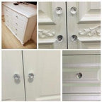 10 Pcs 30mm Silver Plated Base Diamond Shape Crystal Glass Cabinet Knob Drawer Knob Pull Handle Used for Kitchen, Dresser, Door, Cupboard (Azure)