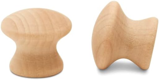 Woodpeckers 3/4-inch Unfinished Small Wooden Knobs - Pack of 25 for Cabinets, Dressers, Drawer Pulls, Furniture Replacement, and Crafts