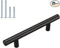 homdiy 25Pack 4.5in Cabinet Handles Black Kitchen Cabinet Pulls Drawer Pulls for Dresser Drawers