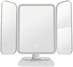 Vanity Mirror Pro, Trifold Led Makeup Mirror, Aristoparis Makeup Mirror, Glisera Makeup Mirrors, Glisera Smart Mirror with Lights,LED Trifold Vanity (White)