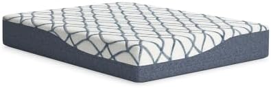 Signature Design by Ashley 12 Inch Chime Elite 2.0 Plush Green Tea Memory Foam Mattress for Cool Sleep and Pressure Relief, Queen, Fiberglass Free, Mattress In A Box
