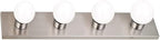 Design House 519298 Contemporary 4-Light Indoor Vanity Light Dimmable for Bathroom Bedroom Vanity Makeup, Satin Nickel