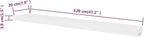 vidaXL Scandinavian-Modern MDF Floating Wall Display Shelves in White – Set of 2 Resistant Wall-Mounted DVD/Book Storage Shelves with Invisible Mounting System