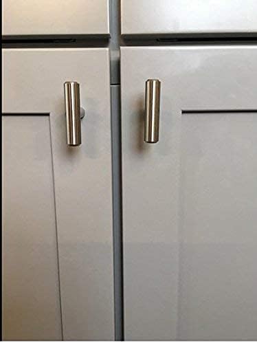 LONTAN 50 Pack Kitchen Cabinet Knobs Brushed Nickel Drawer Knobs LS201BSS Cupboard Knobs Single Hole T Bar Knobs Cabinet Hardware 2in Overall Length