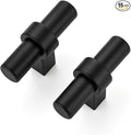 15 Pack Matte Black Cabinet Knobs - Kitchen Cabinet Knobs Black Cabinet Pulls for Kitchen Cabinet Drawer Stainless Steel Dresser Knobs for Cabinet Hardware 2in Length Single Hole T Bar Knbs
