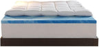 Sleep Innovations Dual Layer 4 Inch Memory Foam Mattress Topper, Full Size, Medium Support, 2 Inch Cooling Gel Memory Foam Plus 2 Inch Pillow Top Cover