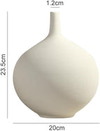 Scandinavian Style Ceramic Vase Frosted Simple Home TV Cabinet Creative Decoration Modern White Ceramic Vase, Small Narrow Neck Vases, Ceramic Flower Vases Decorative, Fireplace, Table Decor Va