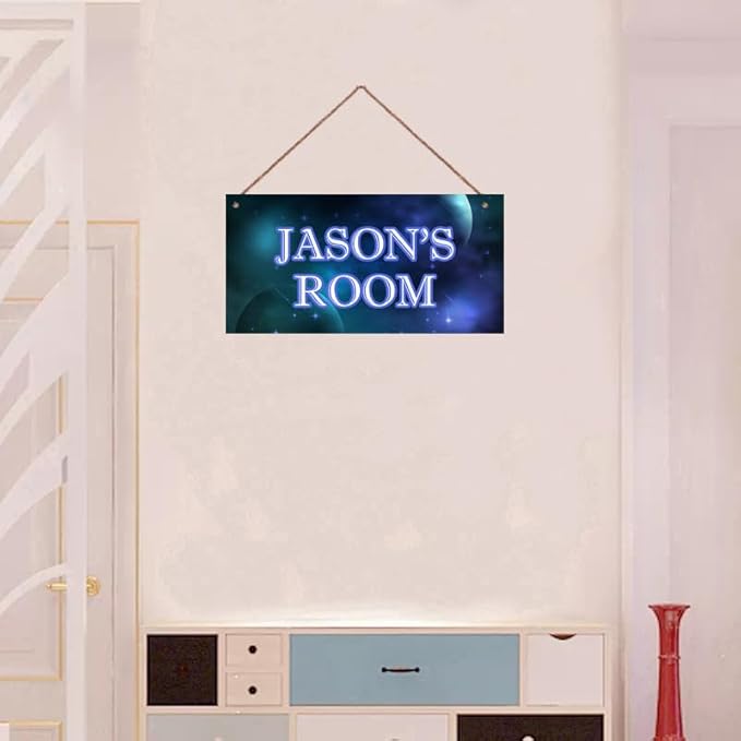 Personalized Sign Outer Space Room Décor Kids Room Decor, Universe Theme Little Man Cave Decor for Nursery, Planet Nursery Decor for Baby Game Room Boys Bedroom