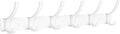 Coat Rack Wall Mount, Coat Hook Wall Mount, Wall Hooks for Hanging, Hat Rack for Walls, Coats Hanger with 12 Hook, Towel Hooks for Bathrooms (1 Pack, White)
