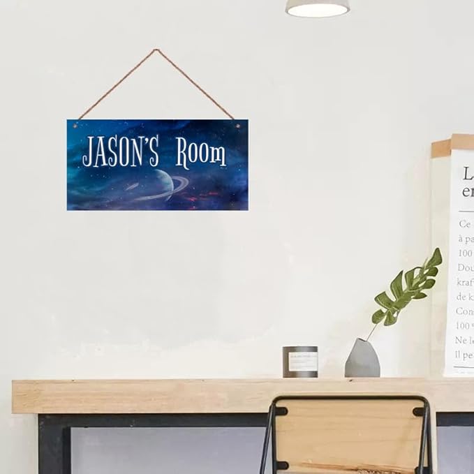Personalized Sign Stars Wall Art Decoration Exquisite Decorative Signs For Little Man Cave Custom Name for Kids Room Wall Art Decor Outer Space Themed Nursery Decor For Boys Bedroom