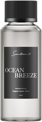 Scentiment Diffuser Oil - Ocean Breeze | Inspired by Five Star Hotels' Lobby Scent | Luxurious Scent with Notes of Bergamot, Lemon, Jasmine with Marine & Amber (120ml)