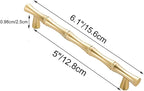 10pcs Cabinet Handles Hole Centers 5",Bamboo Shape Kitchen Cupboard Dresser Closet Drawer Door Pulls Gold