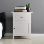 Winsome Eugene Accent Table/Nightstand, for Living Room, Den, Bedroom, White