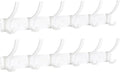 Coat Rack Wall Mount, Coat Hook Wall Mount, Wall Hooks for Hanging, Hat Rack for Walls, Coats Hanger with 12 Hook, Towel Hooks for Bathrooms (2 Pack, White)