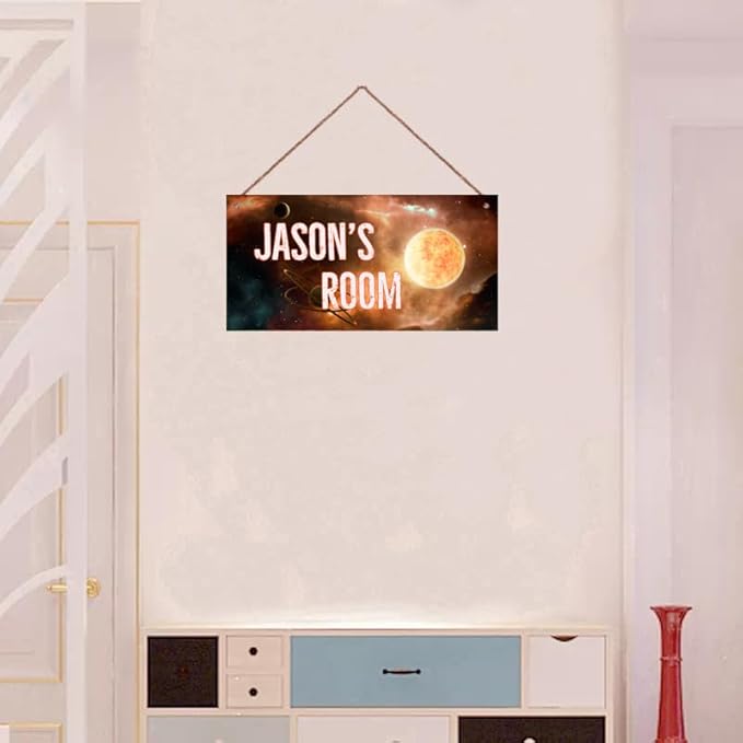Personalized Sign Outer Space Room Décor For Boys Room Decor, Universe Theme Little Man Cave Decor for Kids Room, The Sun Nursery Decor for Nursery Toddler Baby Room