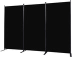 Room Divider, 3 Panel Folding Privacy Screens with Wider Support Feet, 6 Ft Portable Room Partition for Room Separator, 102" W X 71" H, Black