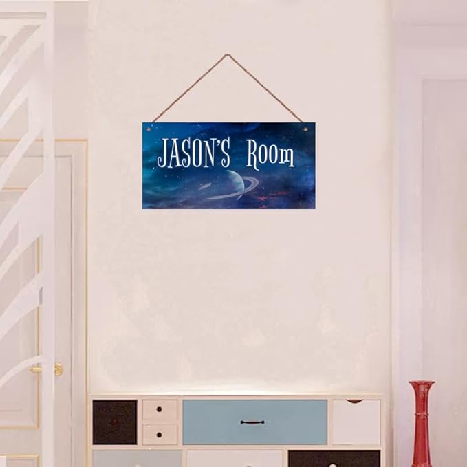 Personalized Sign Stars Wall Art Decoration Exquisite Decorative Signs For Little Man Cave Custom Name for Kids Room Wall Art Decor Outer Space Themed Nursery Decor For Boys Bedroom