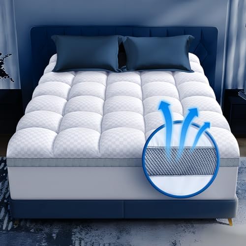 Premium Memory Foam Mattress Topper Full for Ultra Comfort, 2 Inch Plush Pillow Top Full Mattress Topper with Breathable Air Mesh Sides, Soft Mattress Pad Cover with Deep Pocket Fits 6-21" Mattress