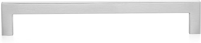 Ravinte 10 Pack 8 Inch Kitchen Square Cabinet Handles Satin Nickel Pulls Brushed Nickel Kitchen Cabinet Hardware Handles for Cupboard Drawer Pulls