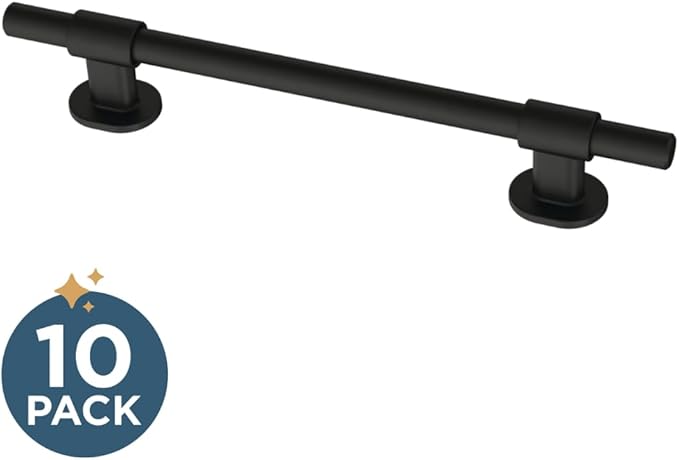 Franklin Brass Adjusta-Pull (5-Pack) Adjustable Drawer Pulls | Fits 1-3/8 to 6-5/16 Inch Hole Centers | Matte Black Cabinet Handles| Francisco P44365-FB-B
