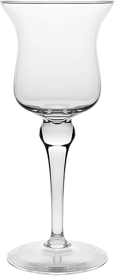 Glass - Footed - Vase - for Table - Fill with Flowers - Candle Holder - 15.5" H - Made in Europe- by barski