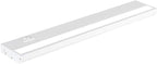 LED Under Cabinet Lighting Hardwired - 3CCT 18 Inch White Finish - Undercabinet Lights for Kitchen - Linkable Undercounter Dimmable Plug in Light or Hard Wired - Under Counter Fixture Direct Wire