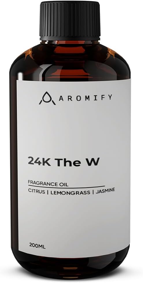 24K The W Diffuser Oil, 6.7 FL Oz, 200 mL, Luxury Hotel Scent for Home, Bathroom, Spa & Office, Hotel Aroma, Natural Essential Oil, Citrus & Lemongrass.