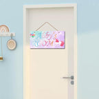 Personalized Signs Unicorn Sign, Unicorn Canvas Wall Art for Teen Girls Room Boys Bedroom Nursery, Cute Dreamworld Kids Room Birthday Party, Bathroom, Playroom