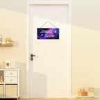 Personalized Signs Astronaut Sign Customized Signs Door Decoration Exquisite Decorative Signs For Boys Room Custom Name for Kids Room Wall Art Decor Outer Space Themed Decor Rocket Nursery Decor