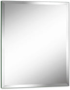 24"x30" Frameless Rectangle Wall Mirror with 1 inch Beveled Edge for Bathroom Vanity
