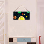 Personalized Sign Stars Planet Themed Bedroom Decor Fantasy Astronaut Sign Outer Space Decor for Kids Room Nursery Wall Decorations Stuff For Little Man Cave Boys Room