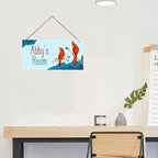 Personalized Sign Red Parrot Sign Birds Wall Art Décor For Kids Room Custom Name Door Decor, Floral Nursery Art Plate For Girls Room Boys Bedroom Garden