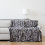 GRACED SOFT LUXURIES Oversized Throw Blanket Living Room Decor Softest Warm Elegant Aesthetic Comfy Cozy Faux Fur for Home, Couch, Sofa, Bed, Chair (XL 60" x 80", Marbled Gray)