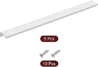 uxcell Cabinet Finger Edge Pull, 5pcs 400mm / 15.75" Aluminum Alloy Back Mount Hidden Cabinet Pulls Concealed Handle for Home Kitchen Drawer Cabinet, Silver