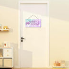 Personalized Signs Unicorn Sign, Cute Cartoon Wall Decor for Girls Bedroom Kids Room Rainbow Unicorn Theme Birthday Party Wall Art for Nursery Little Man Cave