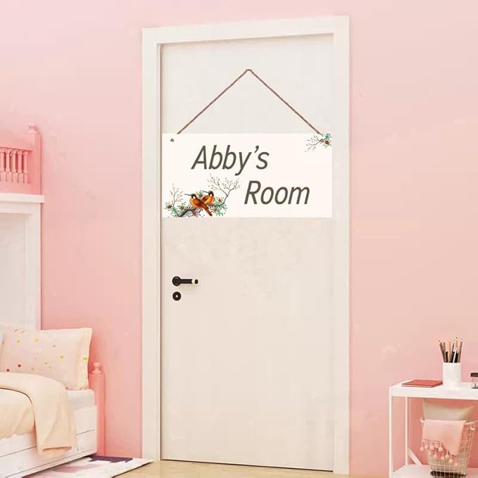 Personalized Sign Birds Flowers Wall Decor Beautiful Decoration for Home Kitchen Bar Garage Vintage Retro Poster Plaque Decor for Kids Room Nursery Wall Decorations Stuff