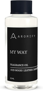 My Way Diffuser Oil, Inspired by 1 Hotel Miami Beach, Hotel Scent Diffuser Oil, My Way Aromatherapy Blend of Essential Oils for Home & Office, Leather & Sandalwood Scent, 1.6 FL Oz, 50 mL