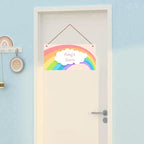 Personalized Signs Rainbow Wall Hanging Plaque Sign Magic Rainbow Sign For Girls Room Door Decor Baby Nursery Home Art Décor For Kids Room Little Man Cave