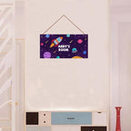Personalized Sign Universe Rocket Sign Outer Space theme Art Décor For Kids Room Custom Name Door Wall Decor, Floral Nursery Art Girls Room Boys Bedroom