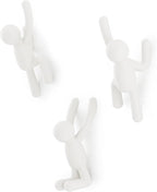 Umbra Buddy Wall Hooks, White, Set of 3