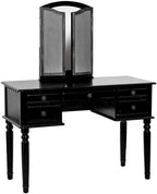 BOBKONA F4072 St. Croix Collection Vanity Set with Stool, Black