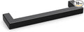 goldenwarm 10 Pack 5 Inch Black Cabinet Handles Kitchen - Matte Black Drawer Pulls Stainless Steel - 128mm Cabinet Hardware Square Bar Modern Cabinet Pulls for Kitchen Bathroom Cupboard