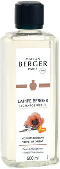 Maison Berger - Velvet of Orient - Lampe Berger Fragrance Refill Oil for Home Diffusers - Luxury Air Freshener with Coffee Flower, Vanilla & Cedarwood Notes - 16.9 Fl Oz (500ml)